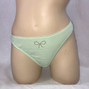 Lola & Co. Size Medium Mint Bedazzled Bow Detail Thong Panty. New With Tag.
